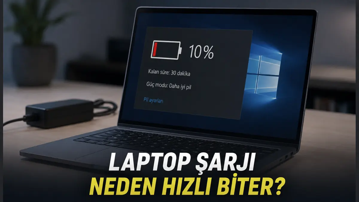 Laptop Şarjı Neden Hızlı Biter? Pil Sağlığını Tüketen Sebepler