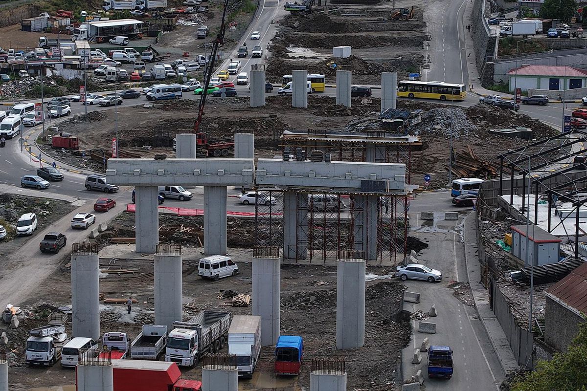 Viyadükler yükselmeye, projenin de silueti ortaya çıkmaya başladı