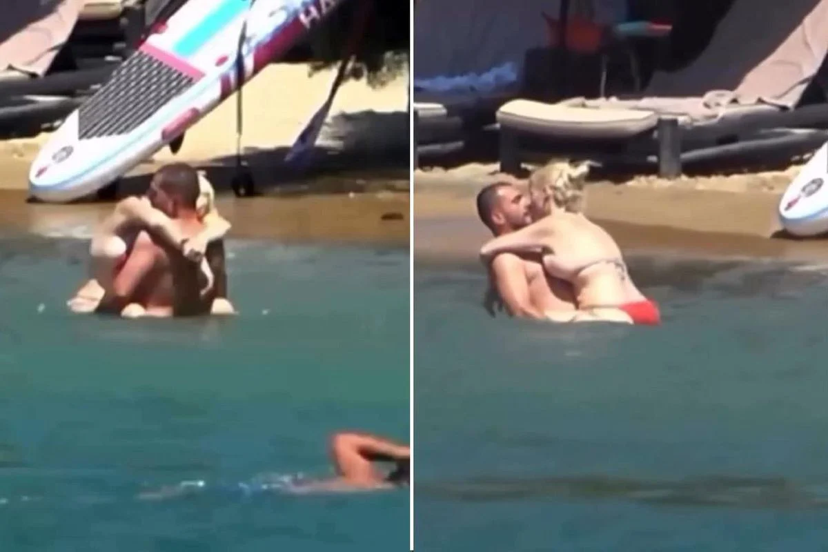 Ali Biçim ve sevgilisinin denizdeki görüntüsü olay oldu