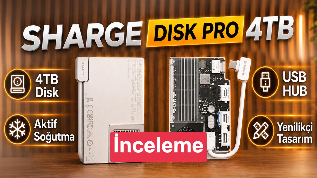 4TB Disk, Aktif Soğutma ve USB HUB Hepsi Bir Arada | Sharge Disk Pro İnceleme