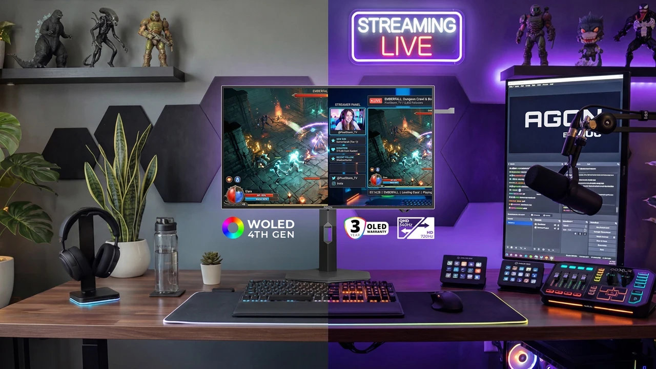 AOC’nin 720 Hz’e çıkabilen OLED oyuncu monitörü Türkiye’ye geliyor