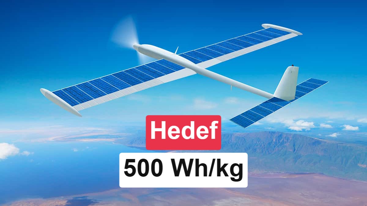 Güneş enerjili uçaklar için kritik batarya eşiği belirlendi: 500 Wh/kg