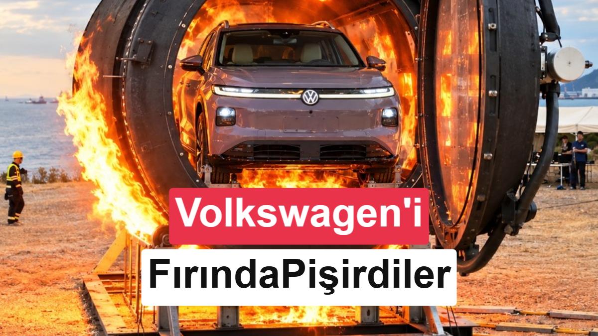 Volkswagen yeni elektrikli otomobilini dev mısır patlatma makinesinde pişirdi: İşte sonuç