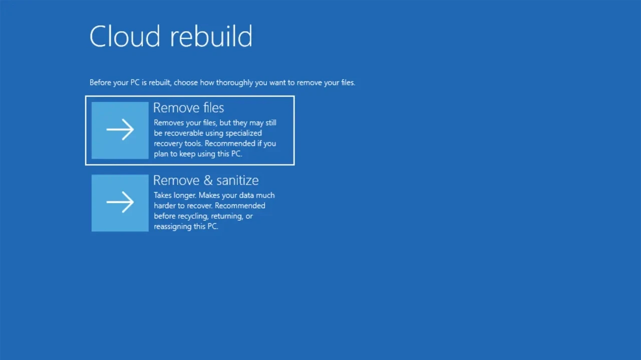 Windows 11'in sıfırlama sistemi baştan aşağıya değişiyor